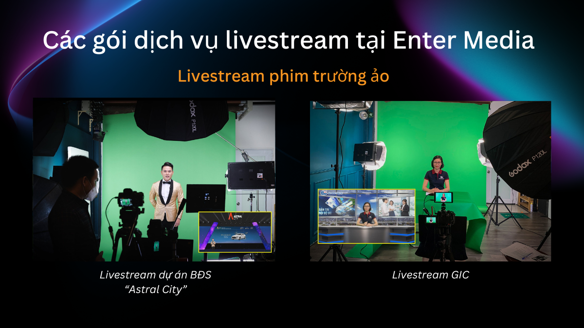 Enter Media livestream phim trường ảo